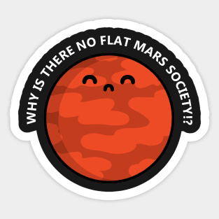 Flat Mars Sticker